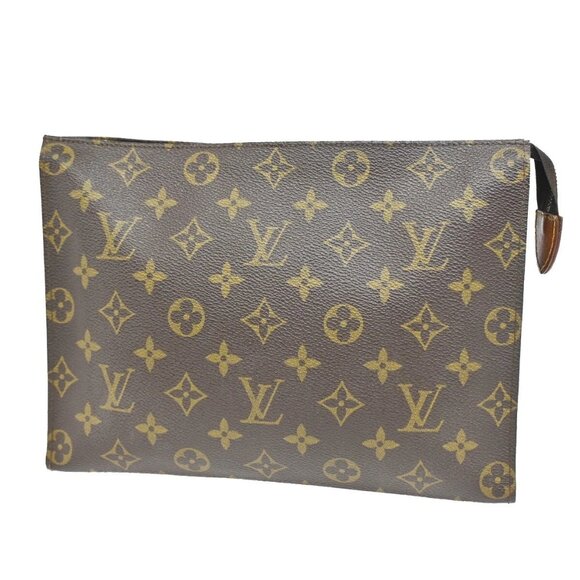 LOUIS VUITTON Poche Toilette 26 Clutch Hand Bag Monogram Leather M47542 04EF116 - Picture 1 of 16